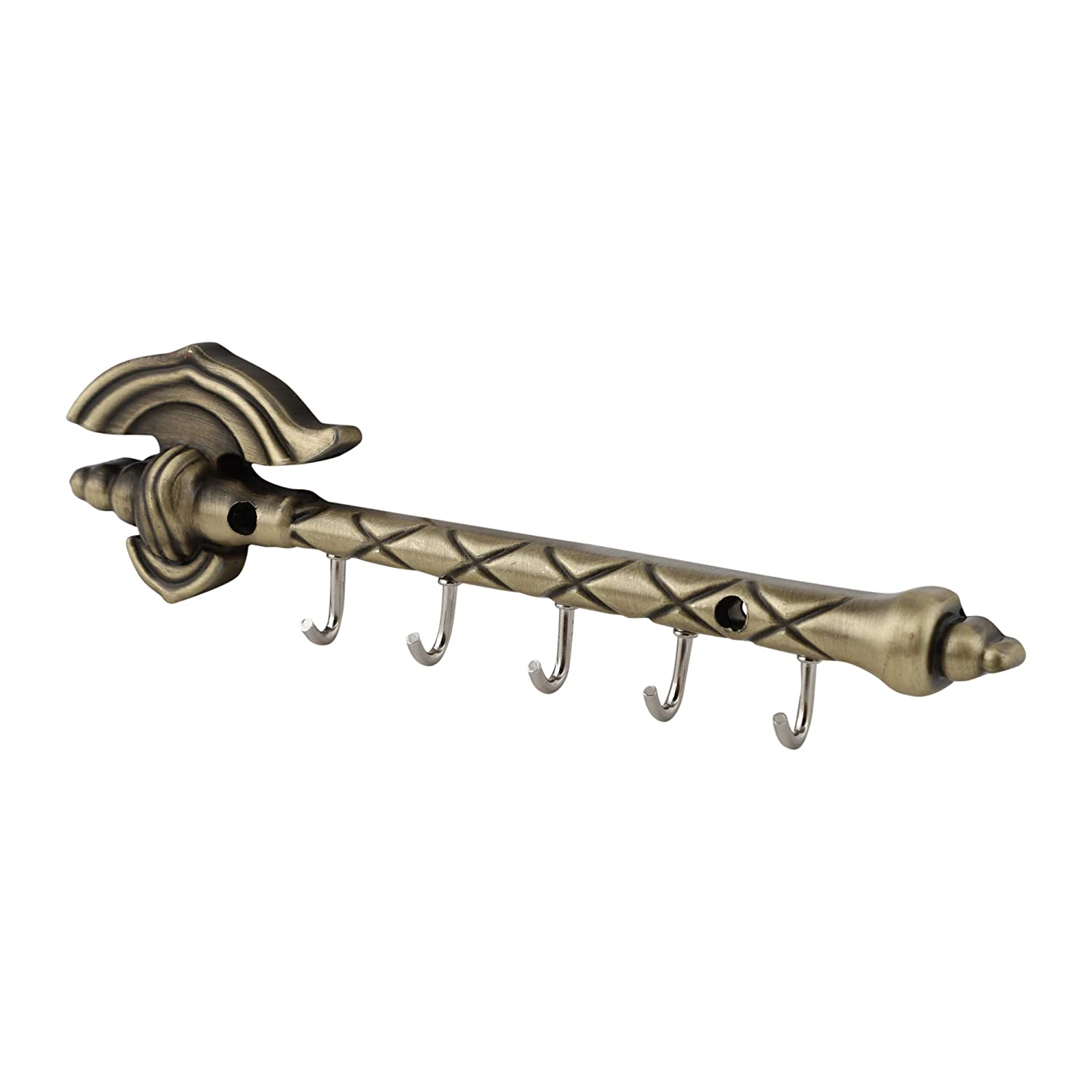 Bahubali Antique Key Holder for Wall - 6 Pin Key Hanging Hooks