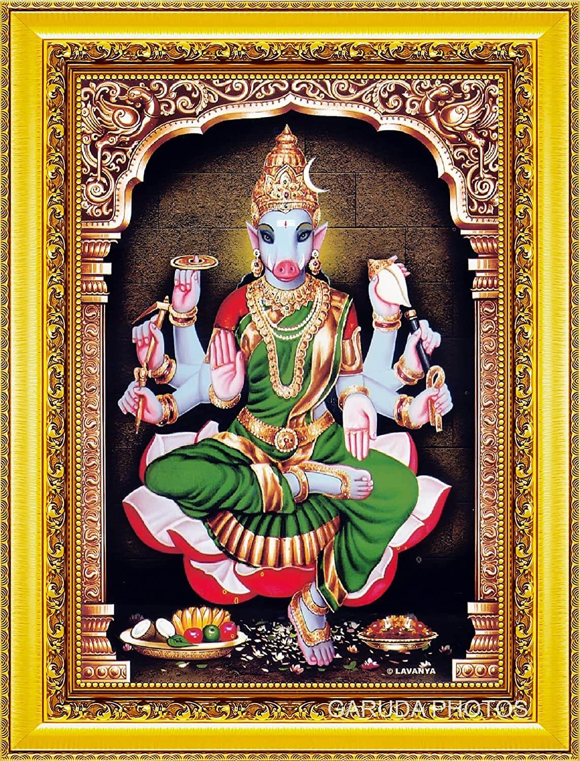 Goddess Sri Varahi Amman Devi Photo Frame (Gold Colour) (13 X 10 ...