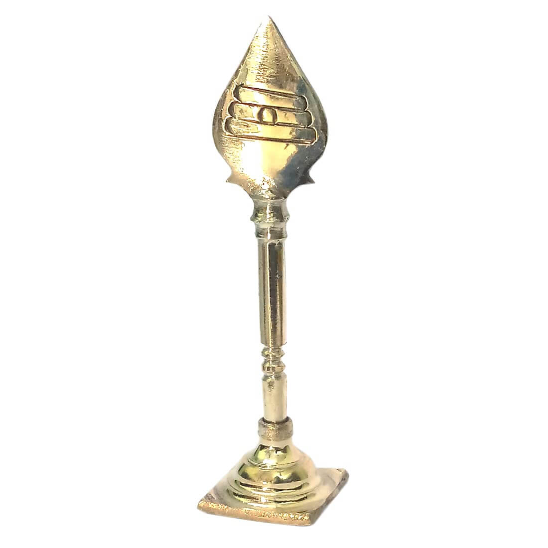 Golden Brass Vel Idol | Murugan Vel Brass | Om Vel Idol For Pooja (Height - 9 CM)