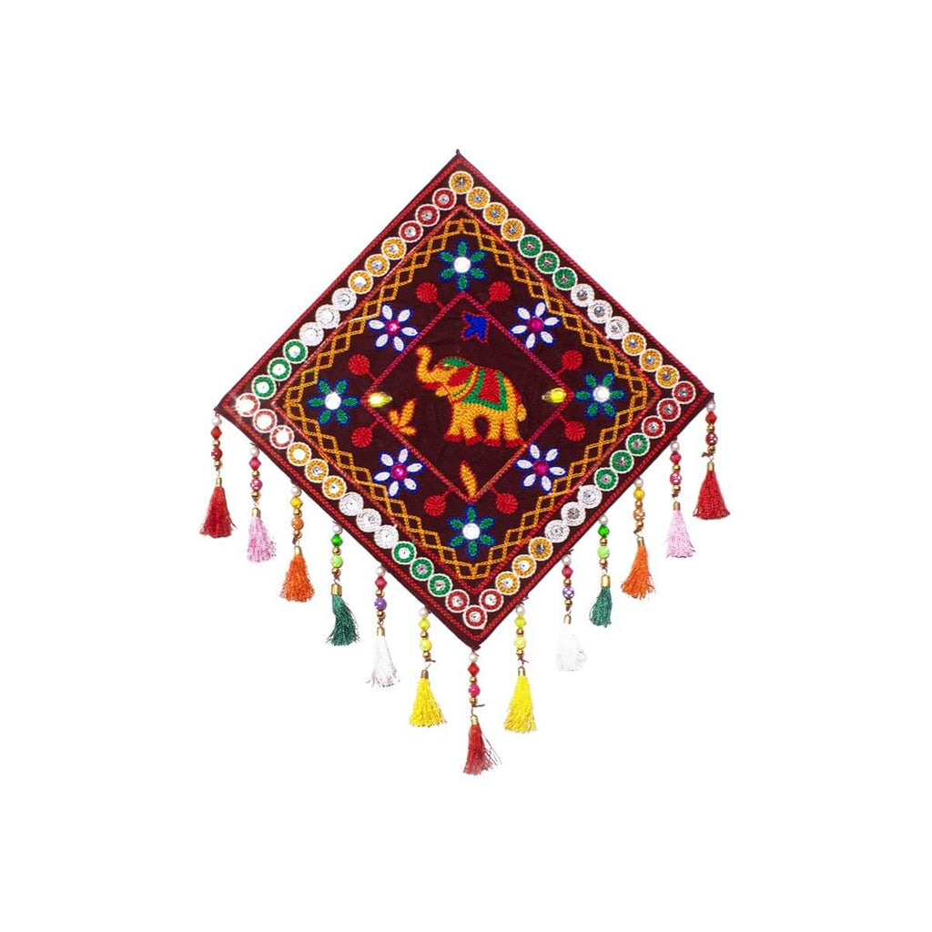 Gujarati Style Wall Hanging Traditional Style Decor (15 X15 in) | Pack of 1 | Wooden Wall Hanger for Home Decor