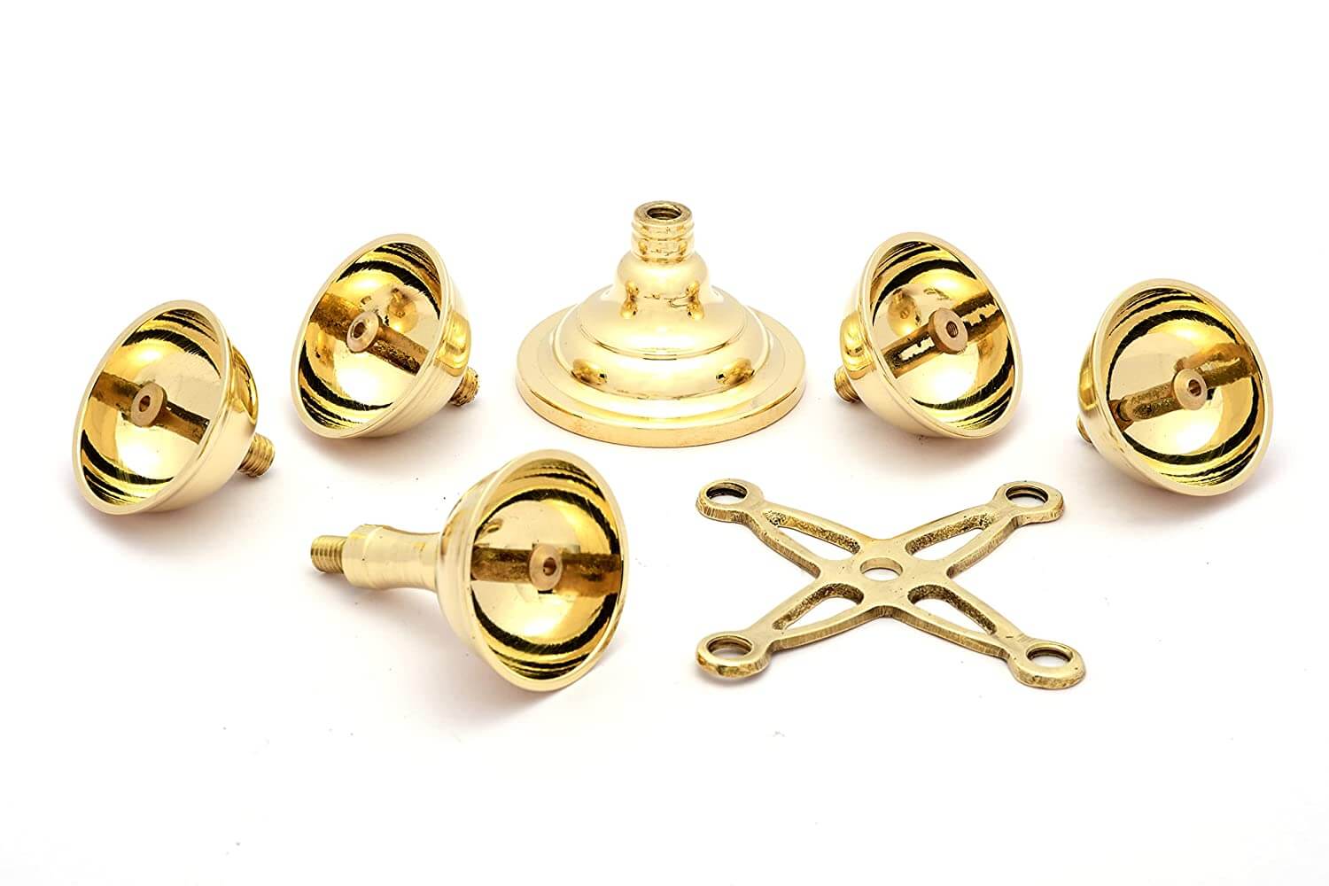5 Faced Ethnic Brass Panchadeep or Bhadradeepam