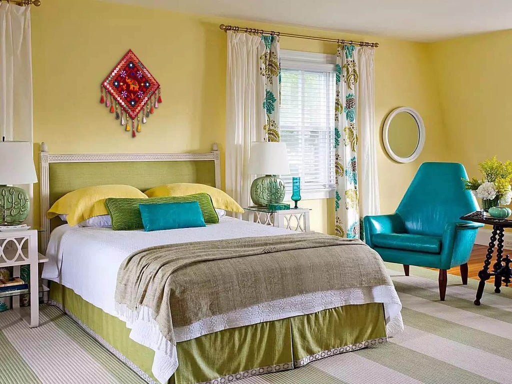 Gujarati Style Wall Hanging Traditional Style Decor (15 X15 in) | Pack of 1 | Wooden Wall Hanger for Home Decor