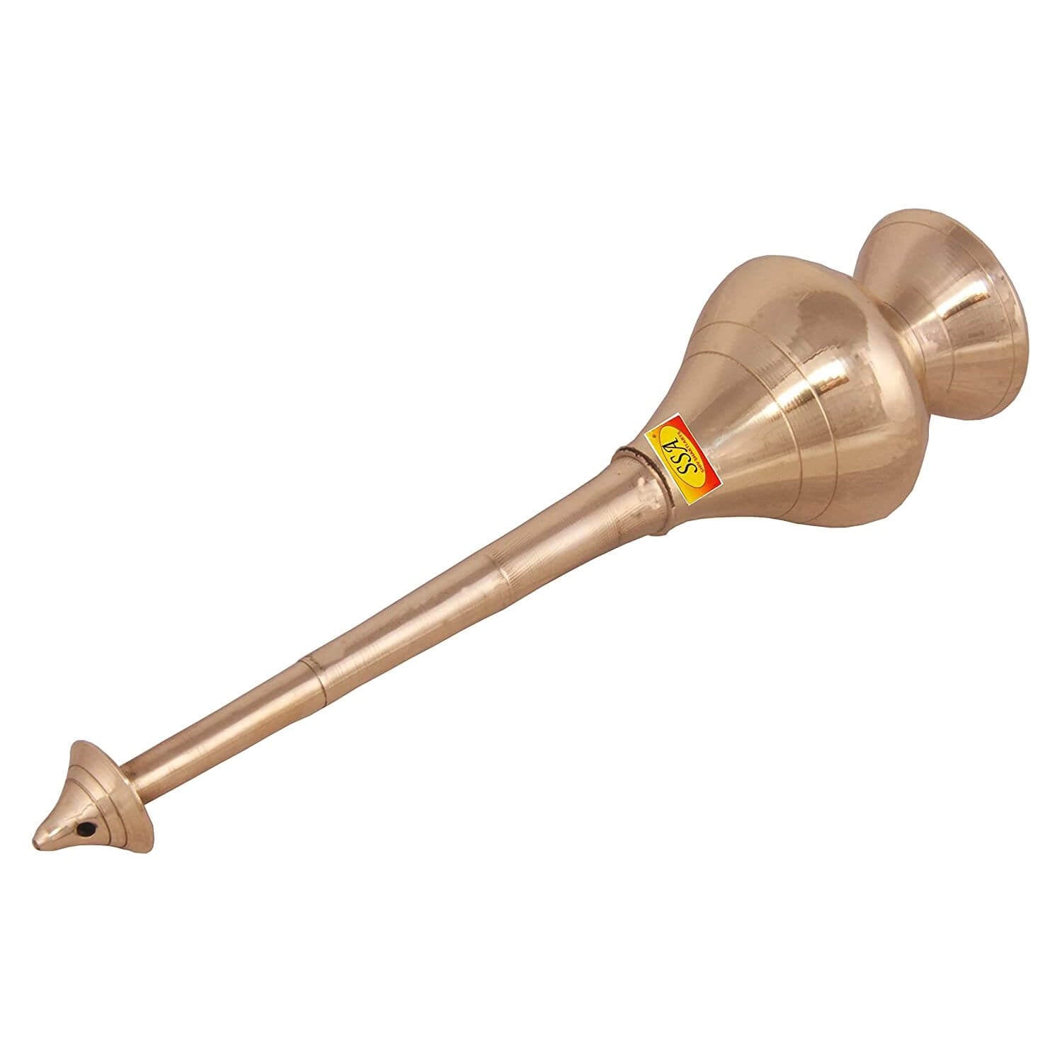 Brass Bottle for Gangajal and Perfume Gulab Pash Sprinklers Gangajal Spray Bottle for Pooja (Gold, 10 inch)