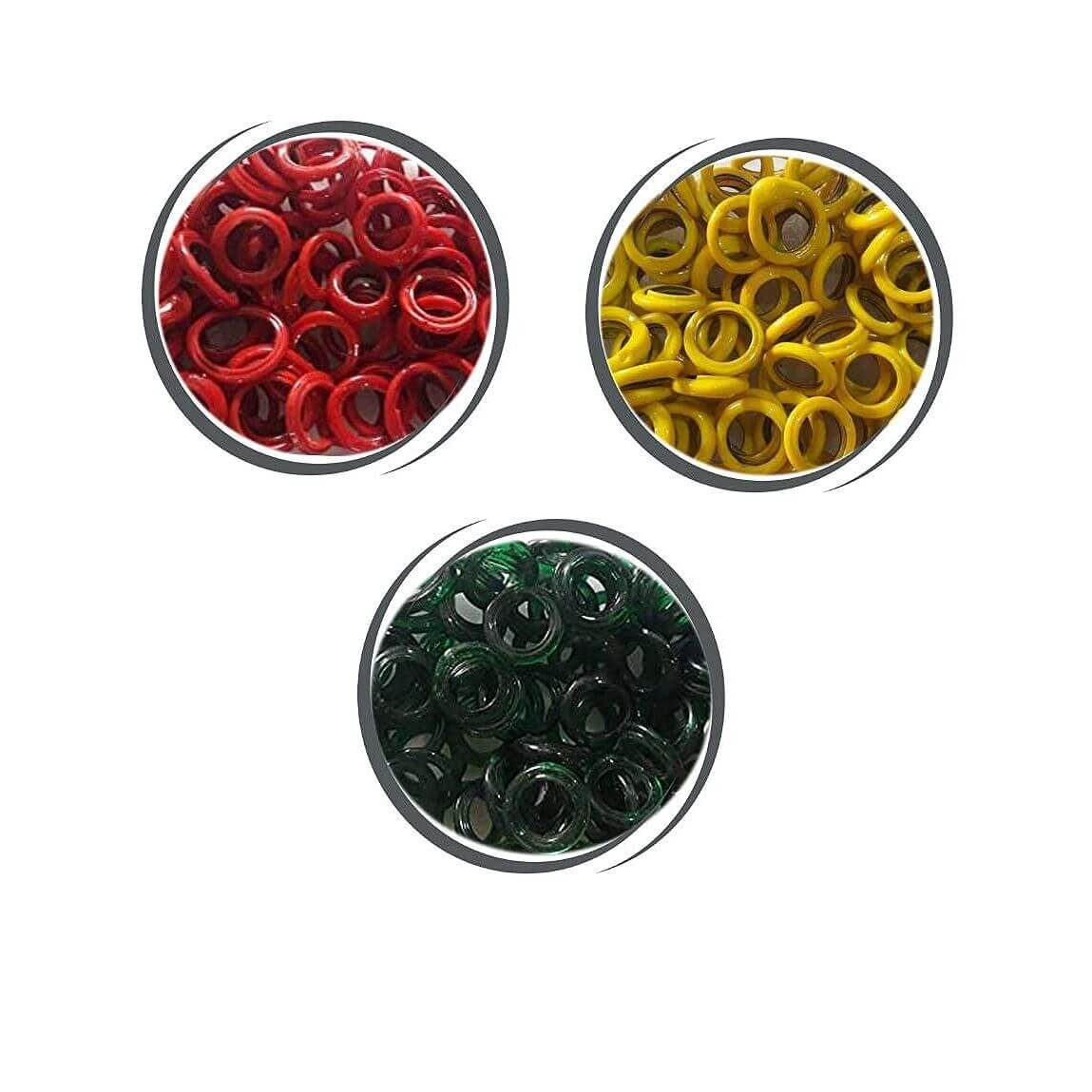 Chitti Gajulu - Small Pooja Bangles - 3 Colors - 108 Each Color - 108 Bangles For Pooja - Green+Orange&Yellow+Red