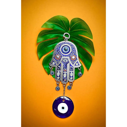 Evil Eye Protection Wall Hanging Showpiece Hamsa Hand for Home, Office, House Protection and Prosperity