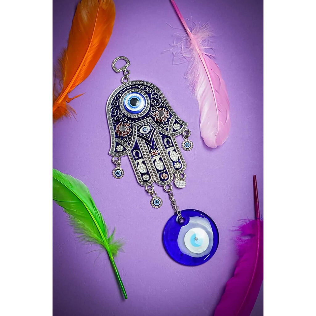 Evil Eye Protection Wall Hanging Showpiece Hamsa Hand for Home, Office, House Protection and Prosperity