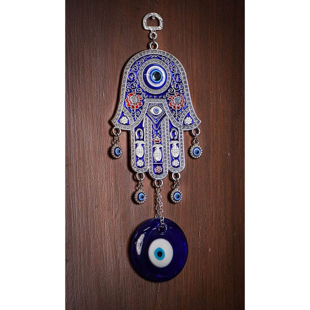 Evil Eye Protection Wall Hanging Showpiece Hamsa Hand for Home, Office, House Protection and Prosperity