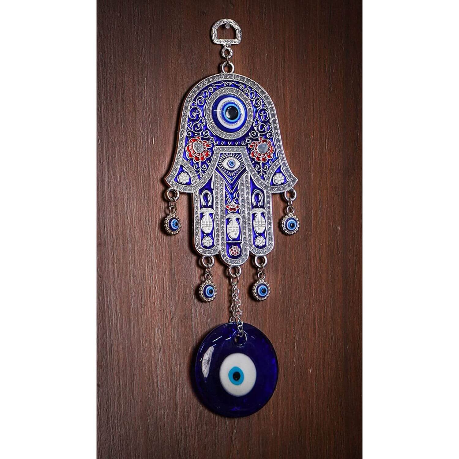 Evil Eye Protection Wall Hanging Showpiece Hamsa Hand for Home, Office, House Protection and Prosperity