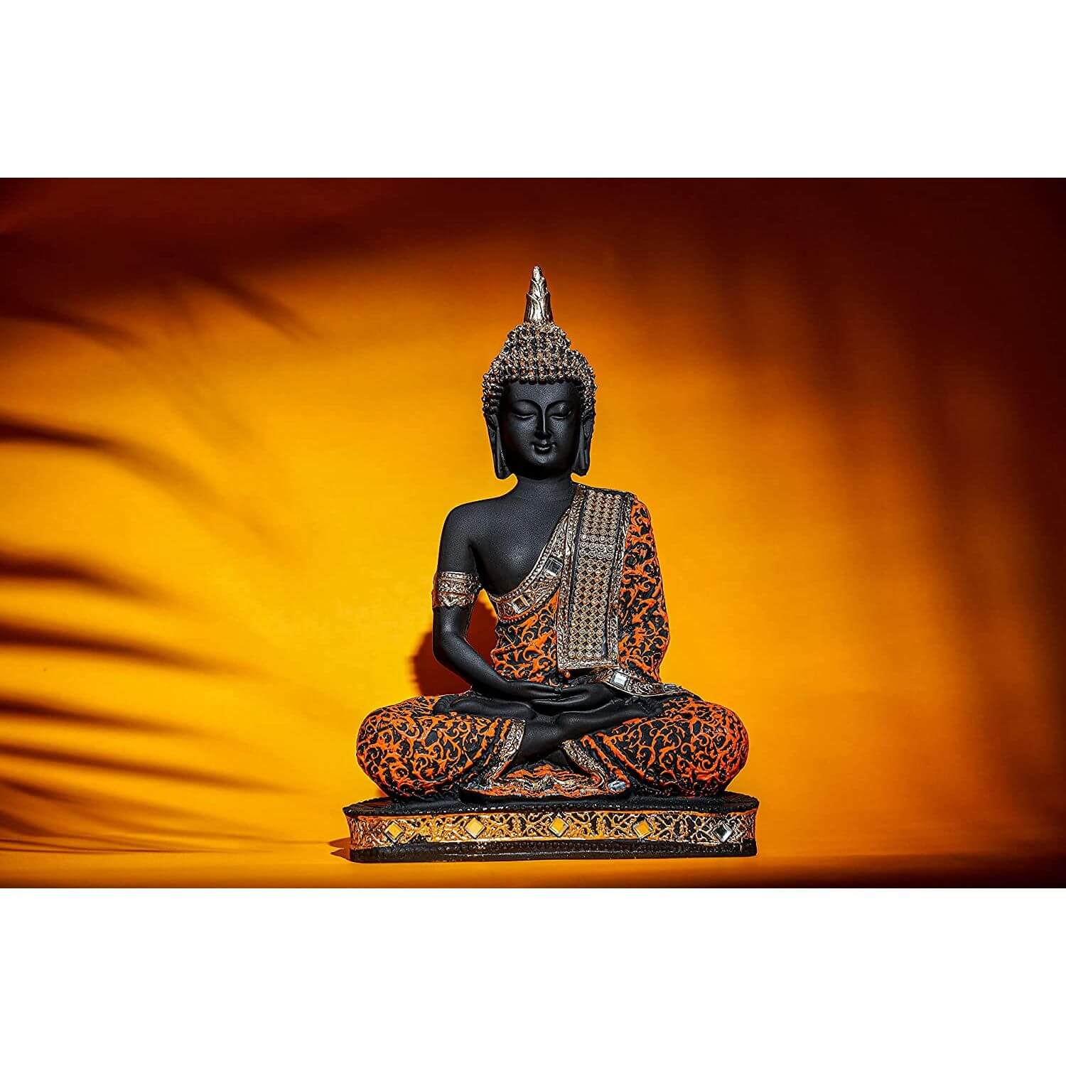 9.5 inch Sitting Buddha Idol (300g) - Polyresin Statue Showpiece for Home Decor Decoration Gift Item