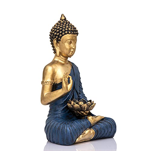 10.2 inch Buddha Idol Statue (300g) - Polyresin Home Decor Showpiece Gifting Item Mangal Fashions | Indian Home Decor and Craft
