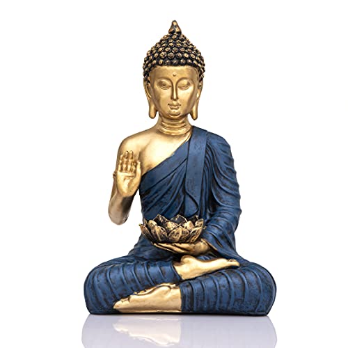 10.2 inch Buddha Idol Statue (300g) - Polyresin Home Decor Showpiece Gifting Item Mangal Fashions | Indian Home Decor and Craft