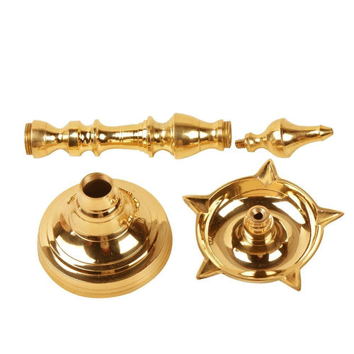 10 Inch - 1 Piece - Brass Fancy Kerala Diya Oil Lamp for Pooja Mangal Fashions | Indian Home Decor and Craft
