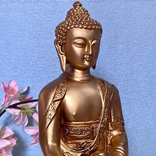 11 Inch Sitting Buddha Idol - Polyresin Statue Showpiece for Home Decor Decoration Gift Gifting Items (700g) Mangal Fashions | Indian Home Decor and Craft
