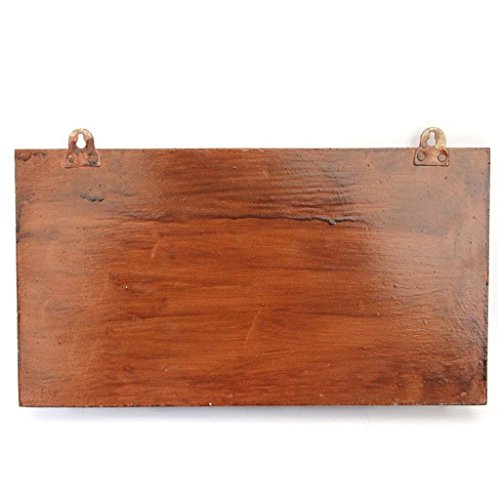 12 Inch | 6 Hooks - Rajasthani Wooden Art Work Key Holder - Brown Mangal Fashions | Indian Home Decor and Craft