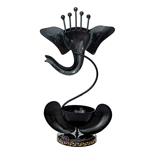 12 Inch Lord Ganesha Antique Tealight Holder / Candle Holder / Home Decor Mangal Fashions | Indian Home Decor and Craft