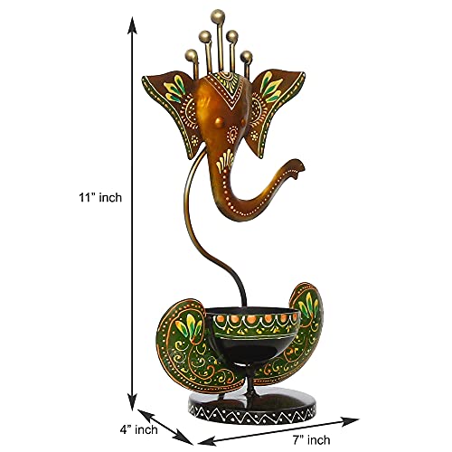 12 Inch Lord Ganesha Tealight Holder / Decorative / Table Decor / Home Decor Mangal Fashions | Indian Home Decor and Craft