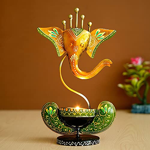 12 Inch Lord Ganesha Tealight Holder / Decorative / Table Decor / Home Decor Mangal Fashions | Indian Home Decor and Craft