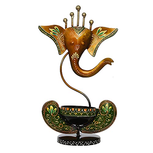 12 Inch Lord Ganesha Tealight Holder / Decorative / Table Decor / Home Decor Mangal Fashions | Indian Home Decor and Craft