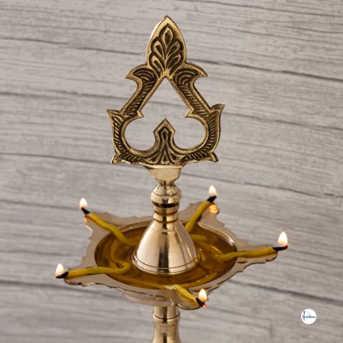 17 Inch (1kg) - Set of 2 - Prabai Diya/Kuthuvilakku Mangal Fashions | Indian Home Decor and Craft