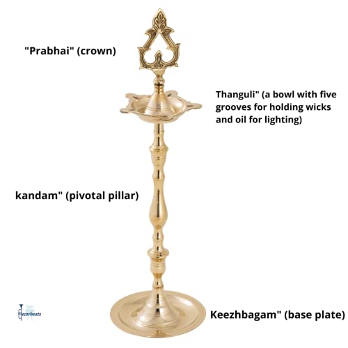 17 Inch (1kg) - Set of 2 - Prabai Diya/Kuthuvilakku Mangal Fashions | Indian Home Decor and Craft