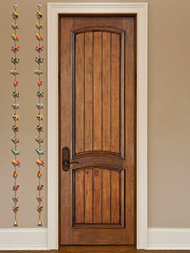 2 Pack - 5 Feet (60 Inch) Handmade Colorful Birds Recycled Material Wall Hanging Home Decor Mangal Fashions | Indian Home Decor and Craft