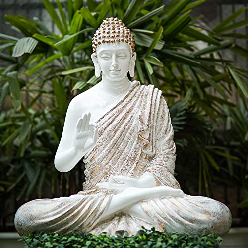 23 Inch Polyresin Buddha Statue (7.1 kg) for Home Décor Office Showpiece Decorative Sculpture Idol Room Decoration Table (19x13x23 Inch) Mangal Fashions | Indian Home Decor and Craft