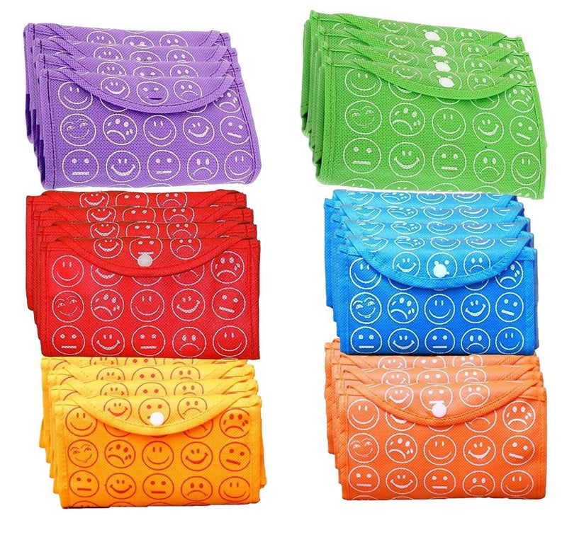 24 Piece Reusable Non Woven Multicolor Shopping Grocery Bags Return Gift Wedding Birthday House Warming Events Functions Mangal Fashions | Indian Home Decor and Craft