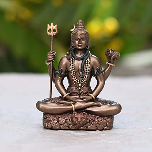 3.4 Inch Lord Shiva Idol (110g) for Gift Home Decor Pooja Showpiece Mangal Fashions | Indian Home Decor and Craft
