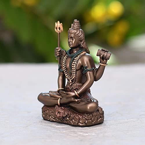 3.4 Inch Lord Shiva Idol (110g) for Gift Home Decor Pooja Showpiece Mangal Fashions | Indian Home Decor and Craft