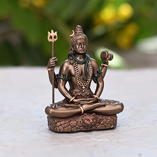 3.4 Inch Lord Shiva Idol (110g) for Gift Home Decor Pooja Showpiece Mangal Fashions | Indian Home Decor and Craft