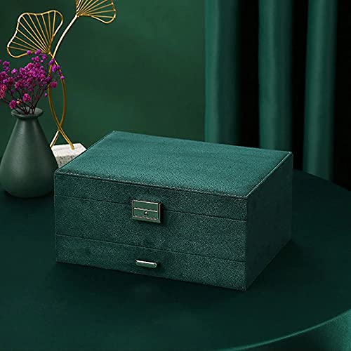 3 Layer Velvet Jewelry Box (Lockable) - Special Gifts For Wife, Mom, Women, Birthday, Anniversary Gift (24x17x11 cm) Mangal Fashions | Indian Home Decor and Craft
