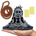 3 inch Adiyogi Statue with Rudraksha Mala for Car Accessories for Dashboard, Pooja & Gift, Decor Items for Home & Office Mangal Fashions | Indian Home Decor and Craft