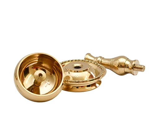 4.25 Inch - Set of 2 - Pure Brass Udupi Nanda Bowl Long Table Diya Mangal Fashions | Indian Home Decor and Craft