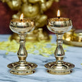 4.25 Inch - Set of 2 - Pure Brass Udupi Nanda Bowl Long Table Diya Mangal Fashions | Indian Home Decor and Craft