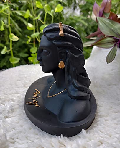 4.5 Inch Adiyogi statue with Rudraksha Mala (4 mm Beads) Statue in Ivory Antique Finish Mangal Fashions | Indian Home Decor and Craft