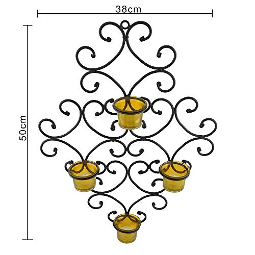 4 Votive Victorian Wall Sconce Tealight Candle Holder Mangal Fashions | Indian Home Decor and Craft