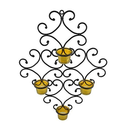 4 Votive Victorian Wall Sconce Tealight Candle Holder Mangal Fashions | Indian Home Decor and Craft