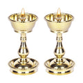 5.2 Inch - Set of 2 - Pure Brass Heavy Udupi Nanda Diya Mangal Fashions | Indian Home Decor and Craft