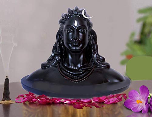 5 Inch Adiyogi Shiva Shankara Statue for Car Dash Board, Pooja & Gift, Mahadev Murti, Idol for Home & Office Decor Mangal Fashions | Indian Home Decor and Craft