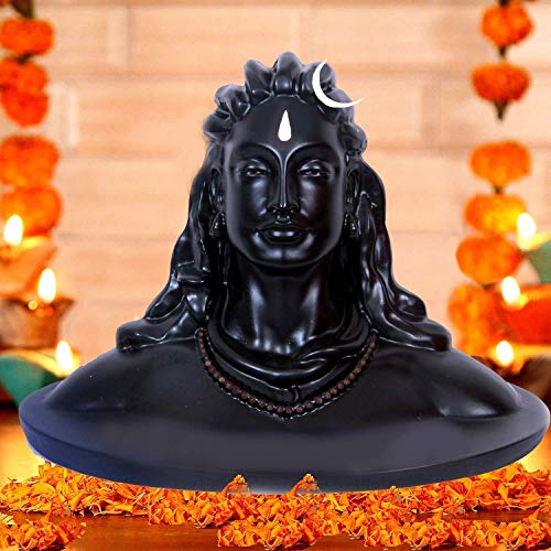 5 Inch Adiyogi Shiva Shankara Statue for Car Dash Board, Pooja & Gift, Mahadev Murti, Idol for Home & Office Decor Mangal Fashions | Indian Home Decor and Craft