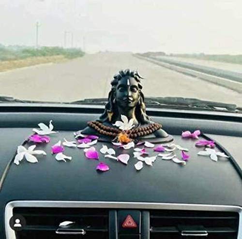 5 Inch Adiyogi Shiva Shankara Statue for Car Dash Board, Pooja & Gift, Mahadev Murti, Idol for Home & Office Decor Mangal Fashions | Indian Home Decor and Craft