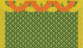5 x 8 Ft - Marigold Yellow and Red flower With Bamboo Zigzag Design - Traditional Backdrop Curtain for Pooja / Festival (Taiwan Polyester Fabric) (Washable) Mangal Fashions | Indian Home Decor and Craft