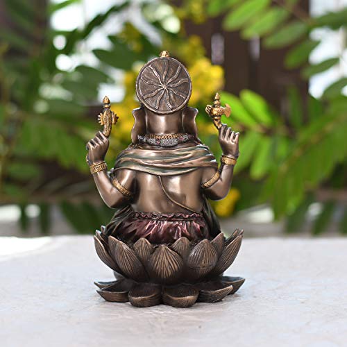 7.4 Inch Lord Ganesha Idol Statue (880g) - For Temple Puja Home Decor Murti Mangal Fashions | Indian Home Decor and Craft