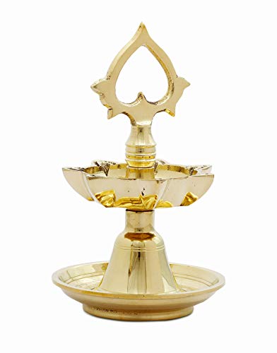 7 Faced Traditional Brass Lamandeep or Hanging Lamp - 3.5" Diameter (0.70 kg Weight) Mangal Fashions | Indian Home Decor and Craft