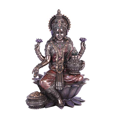 7 Inches Lakshmi Idol for Home puja (750g) - Laxmi Gift Item Showpiece - Hindu Goddess Diwali Gifts Home Decor Mangal Fashions | Indian Home Decor and Craft