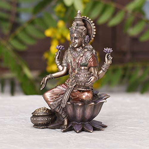 7 Inches Lakshmi Idol for Home puja (750g) - Laxmi Gift Item Showpiece - Hindu Goddess Diwali Gifts Home Decor Mangal Fashions | Indian Home Decor and Craft