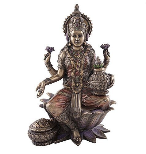 7 Inches Lakshmi Idol for Home puja (750g) - Laxmi Gift Item Showpiece - Hindu Goddess Diwali Gifts Home Decor Mangal Fashions | Indian Home Decor and Craft