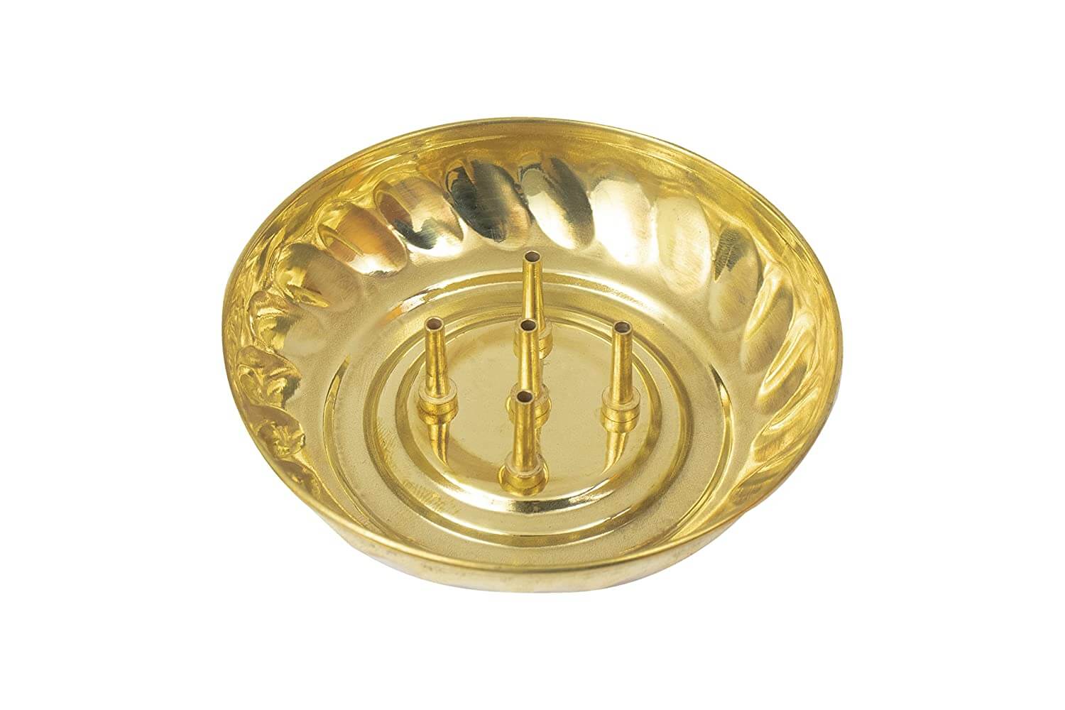 Brass Incense Stick Bowl Holder | Stand Burner with Ash Catcher Agarbatti Stand | Dhoop Best for Pooja, Mandir