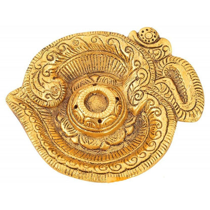 MangalFashions Om Shaped Metal Gold Plated Incense Stick Holder (Agarbati Stand)