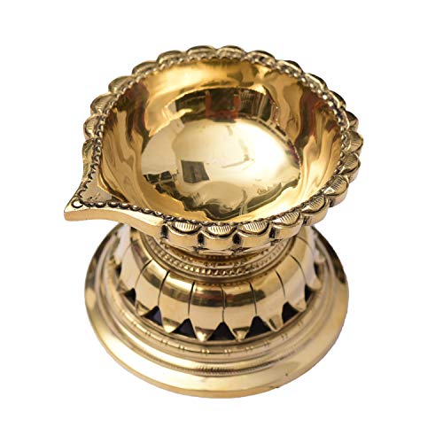 800g Brass Aarti Diya for Puja & loban Oil lamp Temple Decor Mangal Fashions | Indian Home Decor and Craft